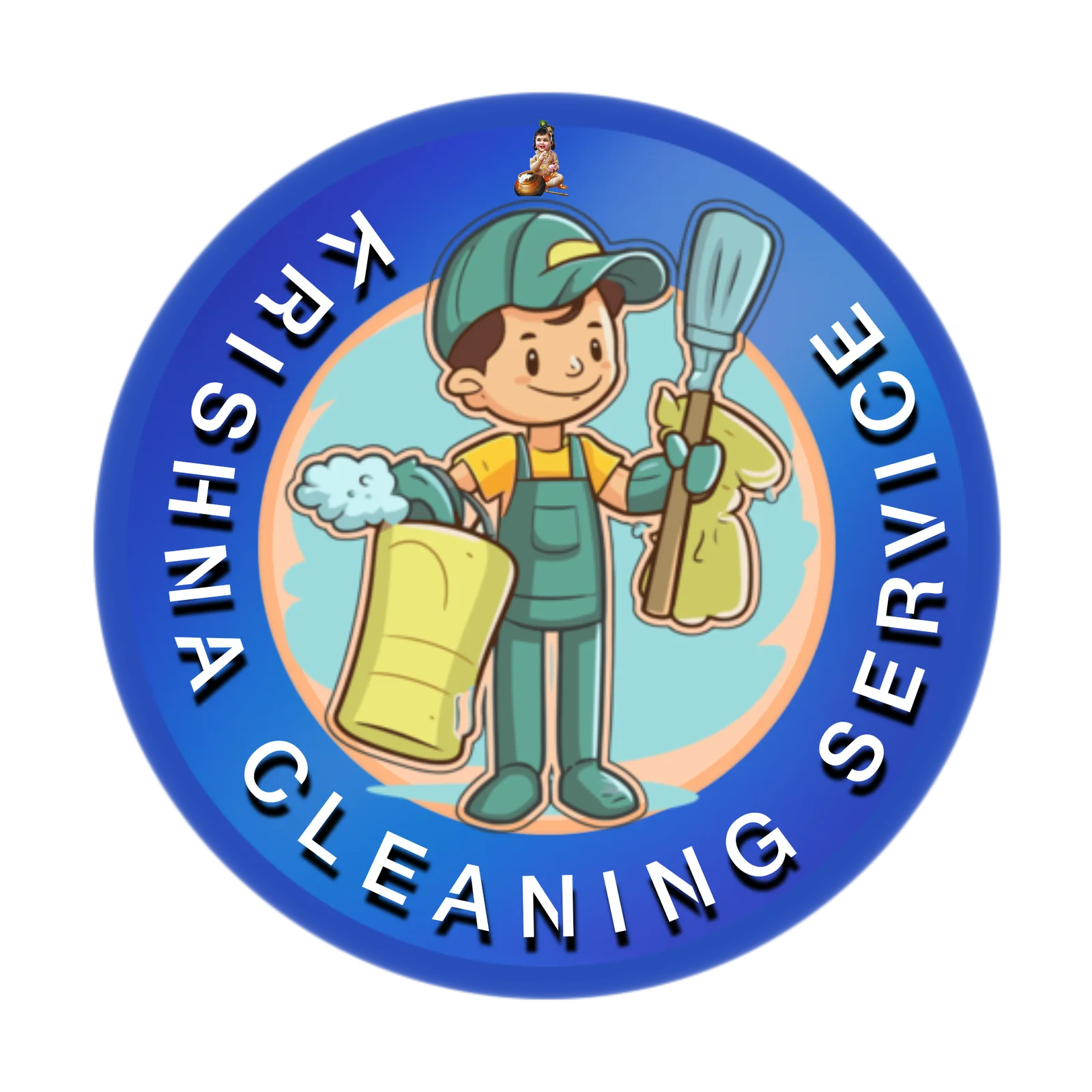 Krishna Cleaning Logo